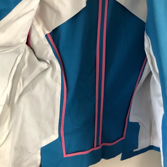 DSQUARED2 Single Button Fitted Blazer Womens 8 Blue Feminine Trendy Casual Chic - Picture 4 of 11